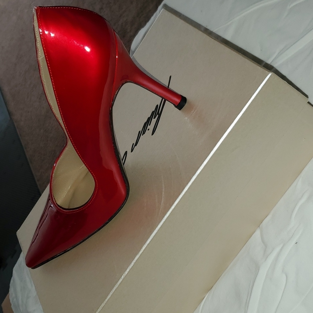 Stuart Weitzman Red Patent Leather Pumps